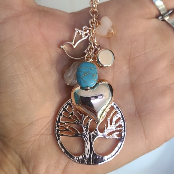 🤑free item with purchase 🤑Kismet Rose Gold Tree Bird Necklace - Picture 3 of 4